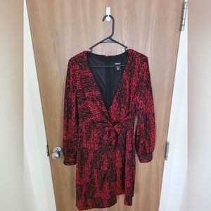DKNY Long Sleeve Wrap Dress